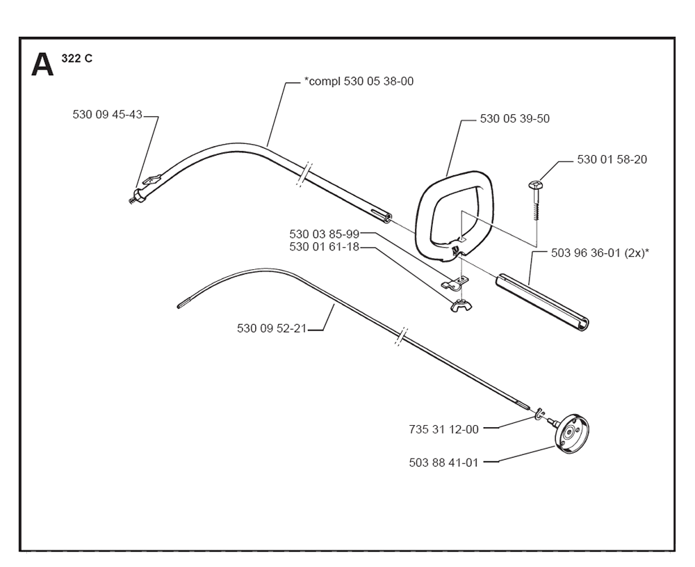 Buy Husqvarna 322 C(I9900026) Replacement Tool Parts Husqvarna 322 C